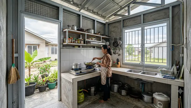 7 Desain Dapur Baja Ringan yang Kokoh dan Estetik