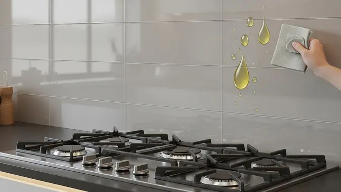 Ilustrasi material dinding dapur untuk artikel 7 Material Dinding Dapur yang Mudah Dibersihkan