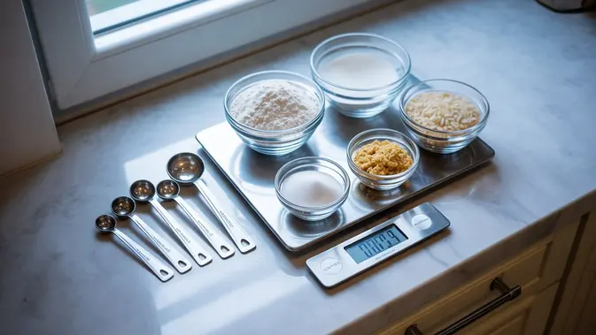 Ilustrasi 120 gram berapa sendok untuk artikel 120 Gram Berapa Sendok Makan? Panduan Konversi Bahan Dapur