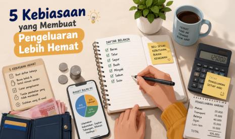 Ilustrasi pengeluaran lebih hemat untuk artikel Lima Kebiasaan untuk Pengeluaran Lebih Hemat