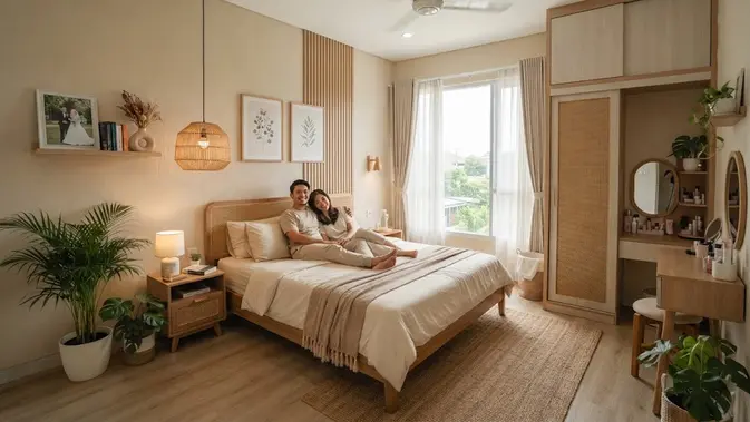 Desain Kamar 3×3 untuk Suami Istri: 7 Model Ringkas